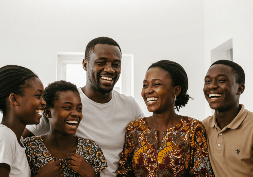 Happy friends teenage group